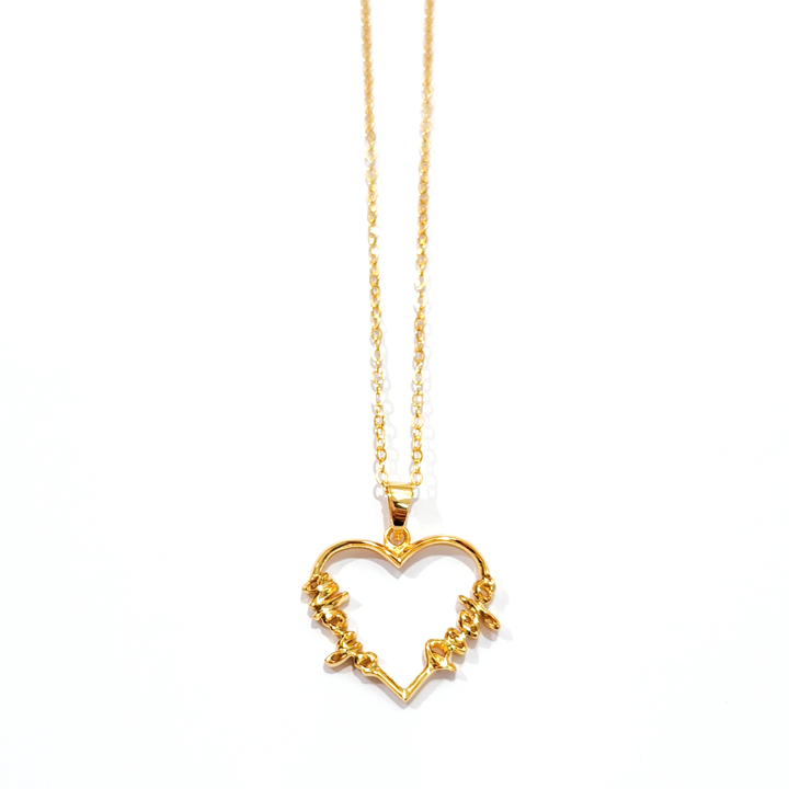 (3D) Elegant Heart Personalized Name Necklace